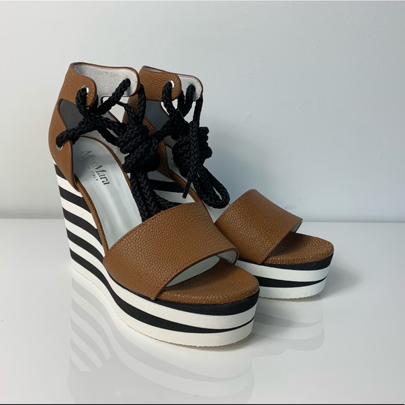 NEW MAXMARA AUSTIN Wedges Sandals - Picture 2 of 8